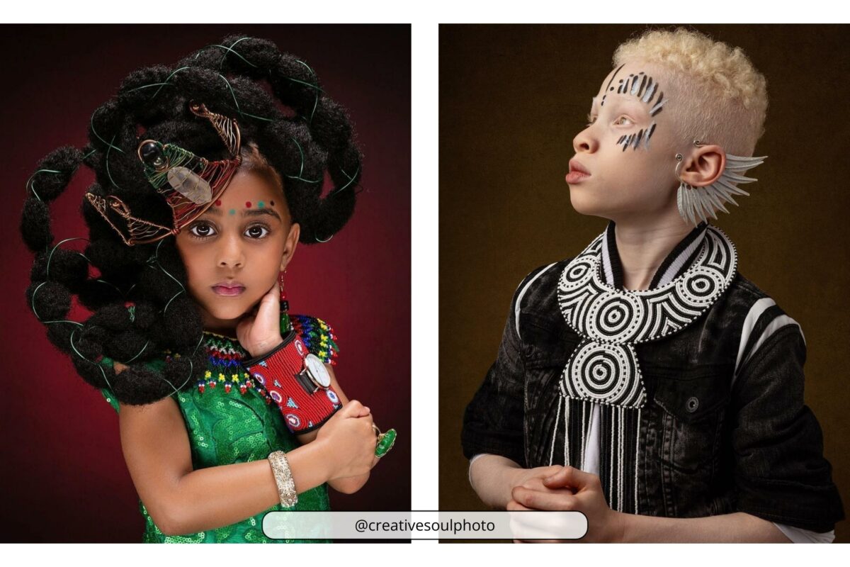 Two Pictures Featuring A Boy And A Girl Showcasing Various Hairstyles, Highlighting The Artistry Of Photography.