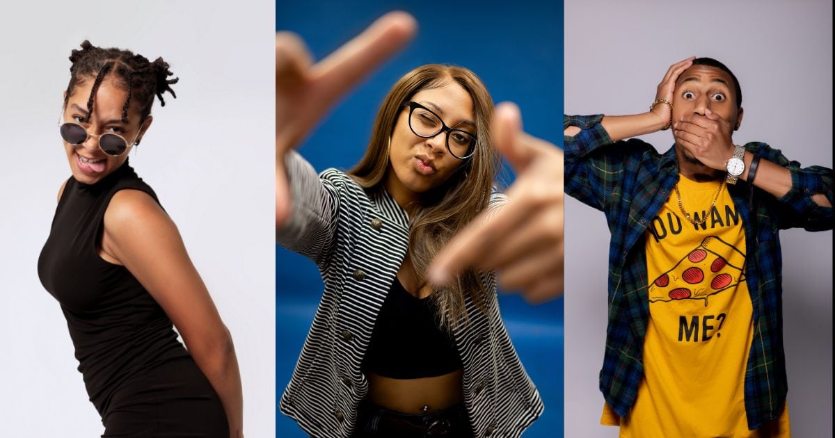 A Group Of People Posing For A Picture With Photography Poses.