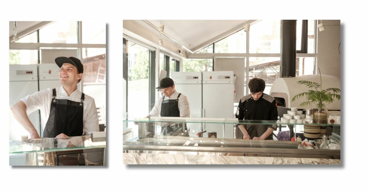 Photography Ideas: A Creative Photoshoot Capturing A Man Working At A Counter.