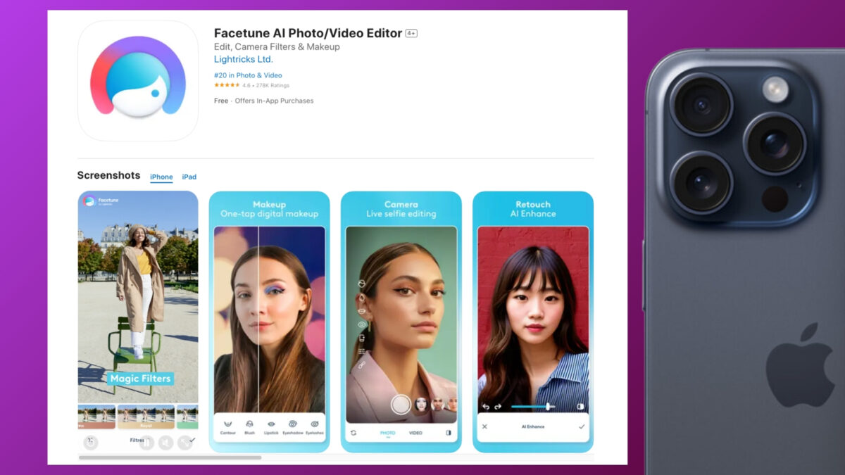 An Iphone 11 With A Photo Of A Woman And The Best Photo Editing Apps.