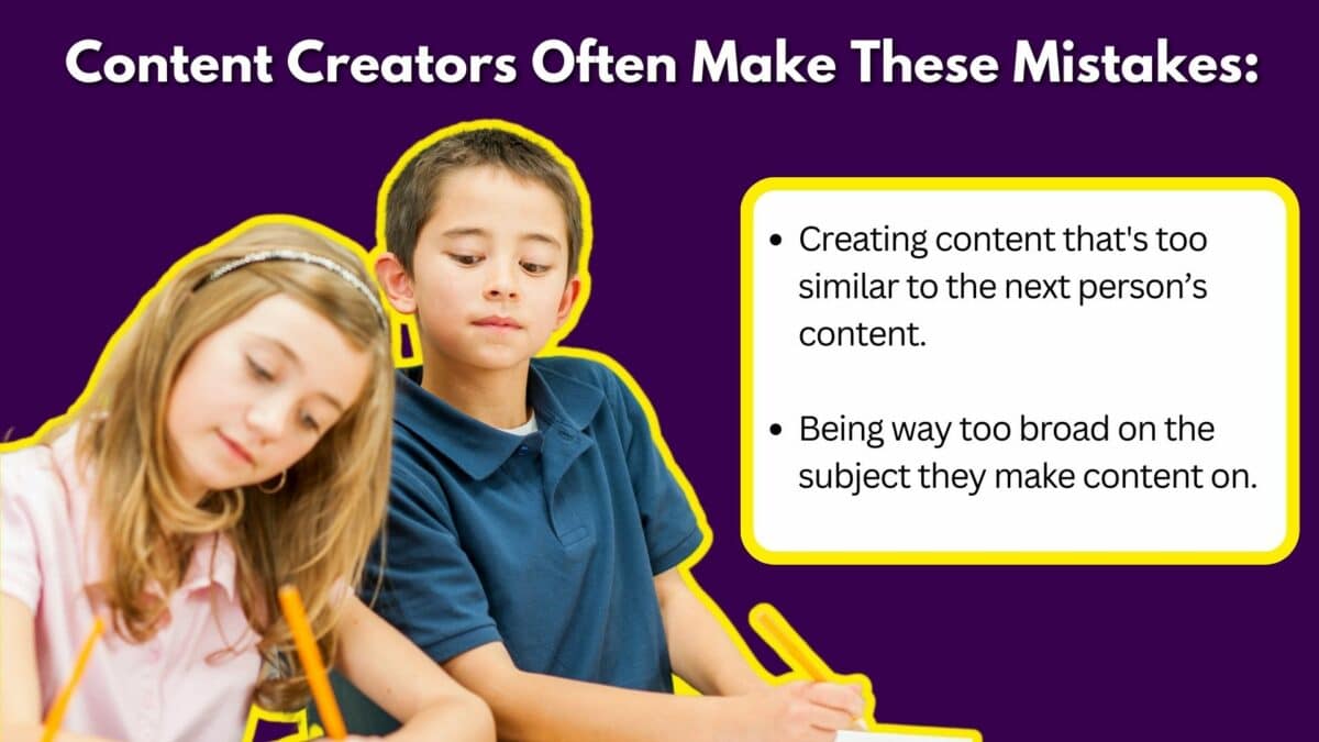 Get Specific As A Content Creator