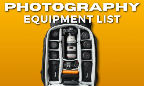 This Backpack Is Adorned With The Words &Quot;Photography Equipment List&Quot; To Help Keep Photographers Organized While On The Go.