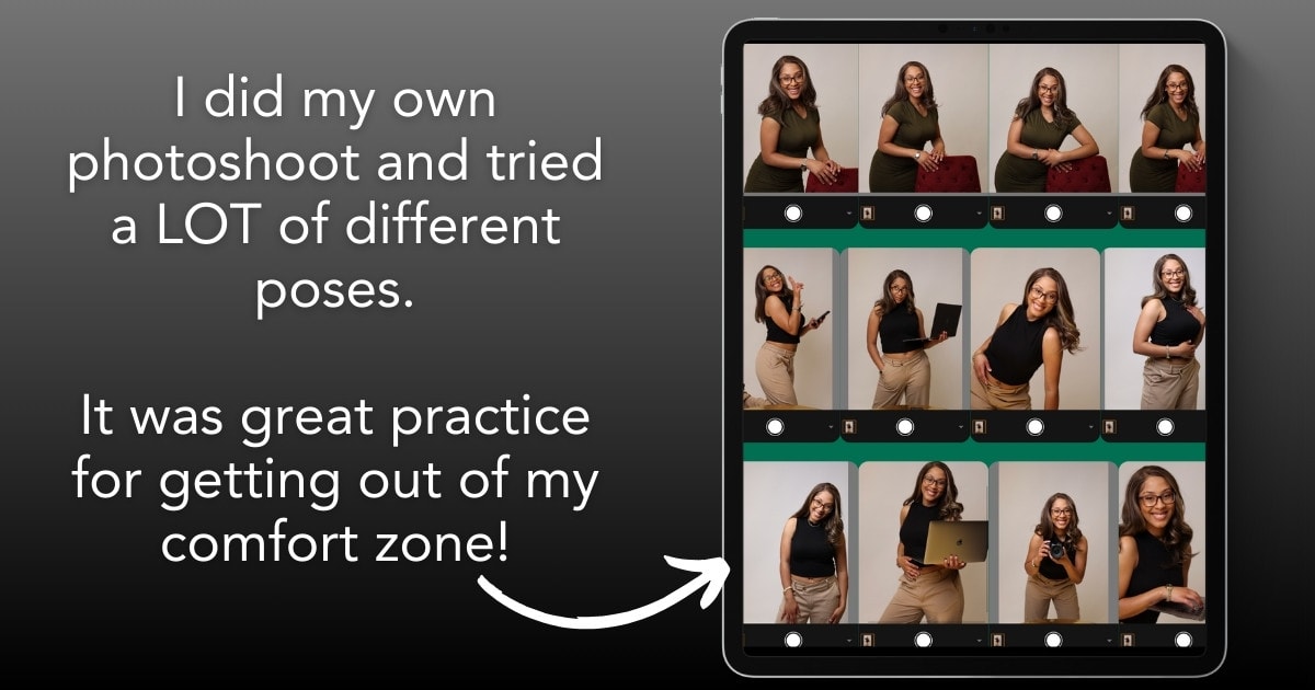 I Experimented With Different Poses During My Personal Photoshoot.