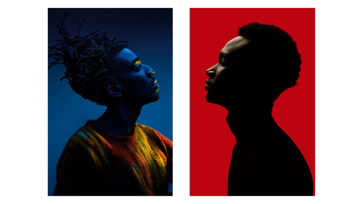 Two Silhouettes Of A Man And Woman With Dreadlocks Showcasing The Art Of Shadow Photography.