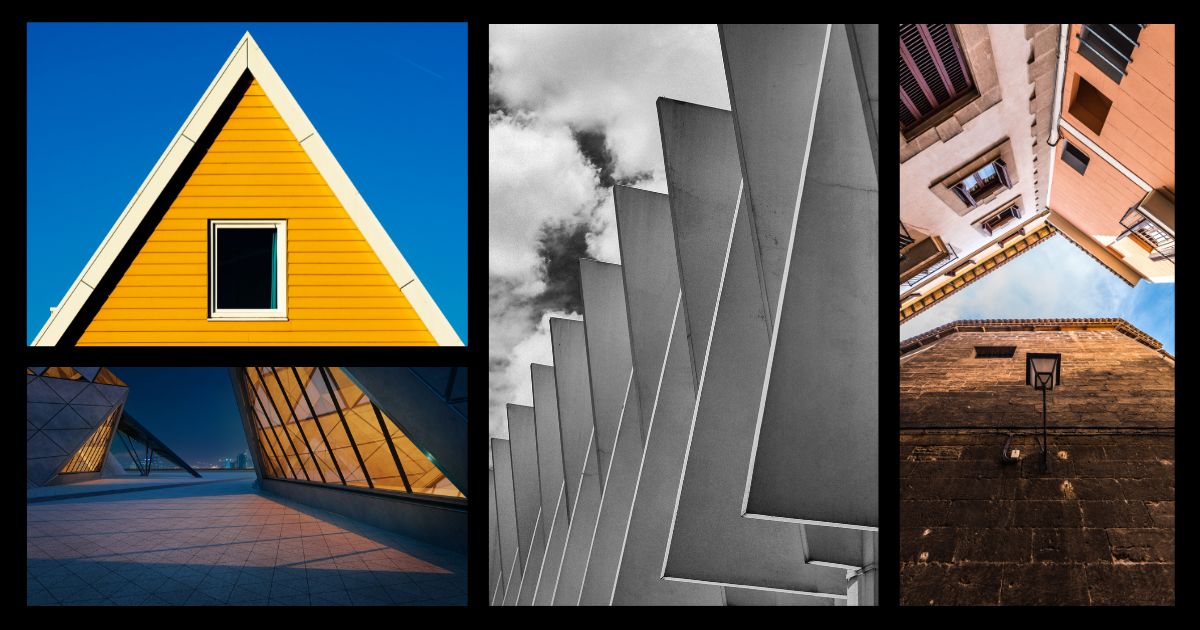 A Series Of Black And White Photos Capturing Architectural Beauty.